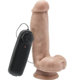 GET REAL - DILDO DE 12 CM CON PERLAS VIBRADORAS DE PIEL